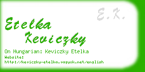 etelka keviczky business card